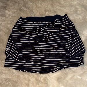 Athleta Navy and White Striped Tennis Skirt